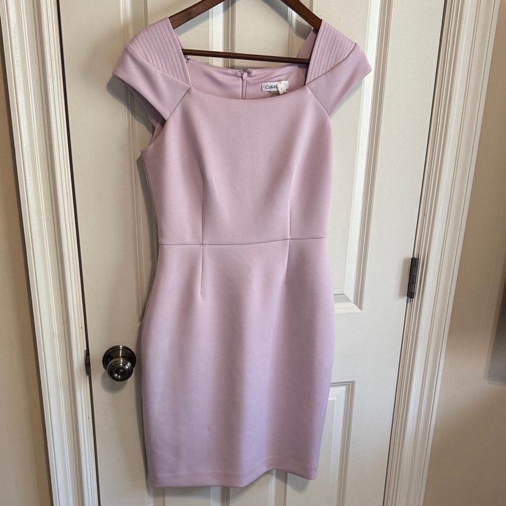 Calvin Klein Lavender Cap Sleeve Mini Dress size 6